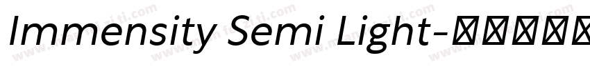 Immensity Semi Light字体转换